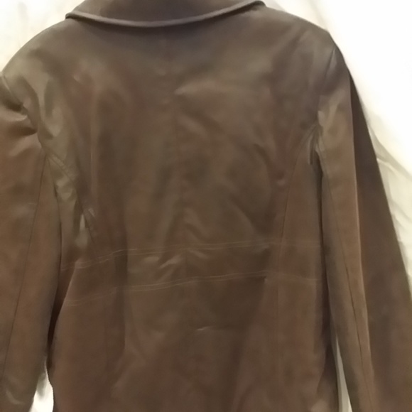 Brown Leather Blazer - Picture 2 of 4